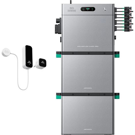 Zendure SolarFlow 2400 Pro – 2400W AC bidirektional, 4800W PV-Eingang, bis 16,8 kWh erweiterbar, Plug & Play, IP65, mit Smart Meter D0 (2.4 kWh), 2xAB3000L (5.76 kWh)