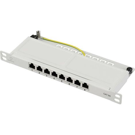 Trywise RF-4996630 8 ports Panneau de brassage 254 mm (10") CAT 6a 0.5 UH gris équipé W062932 (1/4)