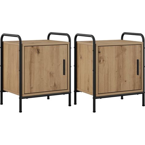 Bedside Cabinet 2 pcs Artisan Oak 40 x 30 x 50 cm vidaXL (1/5)