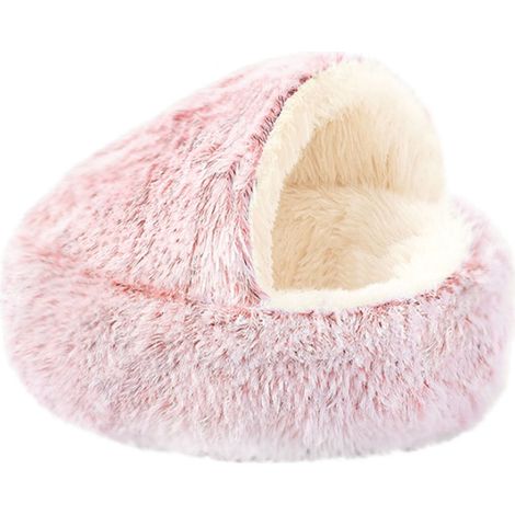 Nid Pour Animaux - Nid Semi-fermé En Peluche - Confort Hivernal Pour Chien Et Chat - Adapté Toutes Saisons - 60 x 50 x 35 cm - 1 Pièce (1/5)