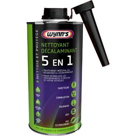Additif - Nettoyant décalaminant - Essence - 5en1 - Injecteurs, soupapes - Wynn's (1/4)