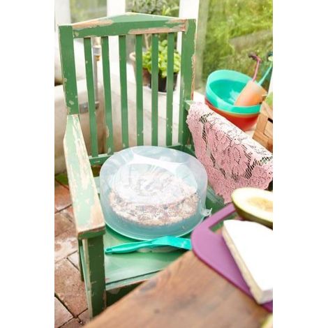 Cloche à gâteau 37 cm portable plastique usage quotidien (1/2)