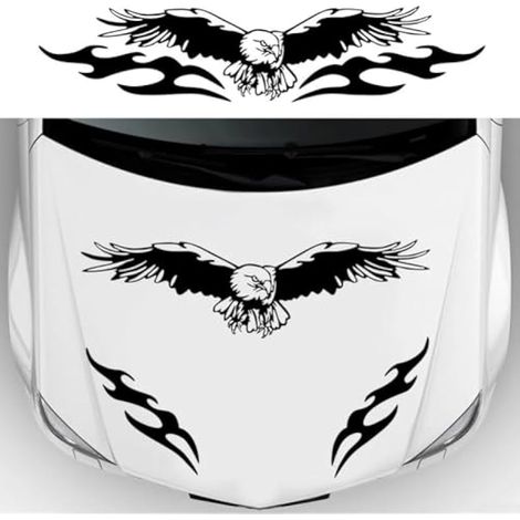 Autocollant en vinyle noir pour capot de voiture ou de camion (1/3)