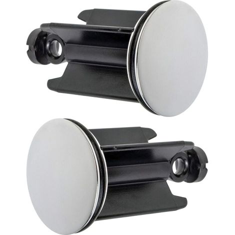 Tappo universale per lavabo da bagno Ø 40 mm, confezione da 2, tappo di scarico cromato, in ottone, con guarnizione in gomma, tappo regolabile in altezza, scarico per vasca da bagno (1/4)