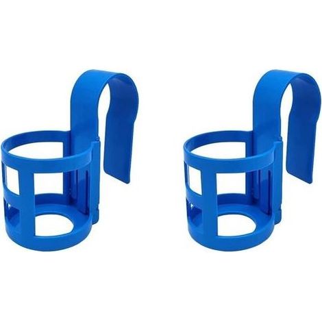 Lot de 2 porte-gobelets en plastique pour piscine - Accessoire multifonction pour piscine - Convient à la plupart des piscines (bleu) (1/5)