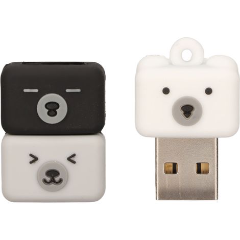 Clé USB Ourson 64 Go USB 2.0 Enfants Animé Plug and Play Résistant aux Chocs Compatible PC Support Hot Swap (1/5)