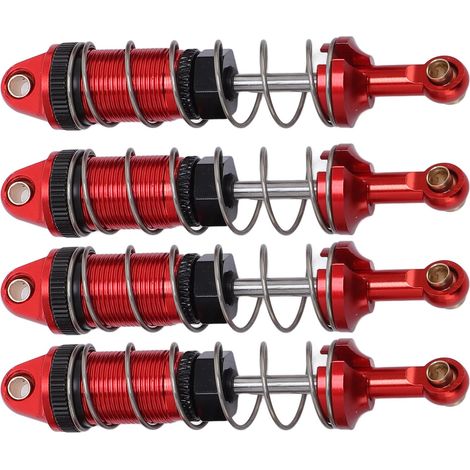 Amortisseur hydraulique en alliage pour voiture RC MN128 MN86 G500 1/12 (rouge) (1/5)