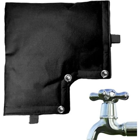 Anti-refoulement – Couverture isolante, contre le gel, enveloppe de robinet, extérieure, accessoire de contre les arroseurs, outil durable résistant aux intempéries,noir (1/5)