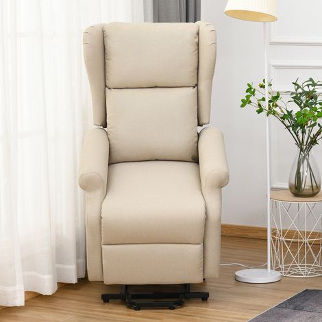Fauteuil inclinable Aide assis se tenir debout Fonction position allongée jusqu’à 200 kg - Dimensions: 72,5x94x109cm - Couleur: Crème