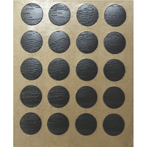 Tapón para Tornillos Fabricado en PVC Acabado en Negro Mate Medidas 12120,5 mm 40 Unidades -