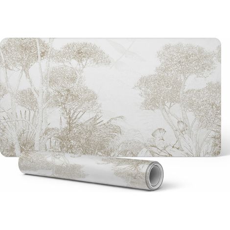 Alfombrilla de escritorio para juegos con gr谩ficos de delicados 谩rboles tropicales, 100x50 cm.