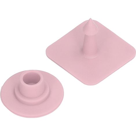 100 Étiquettes Oreilles Vierges Carrées pour Bovins Identification Animale Marqueur Porcs Rose (1/5)