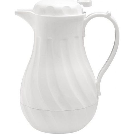 Pichet isotherme torsadé 2 Litres en plastique blanc (1/2)