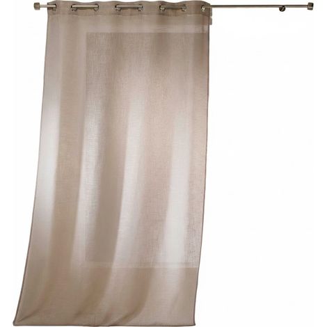 Voilage effet lin 140 x 240 cm Haltona noisette