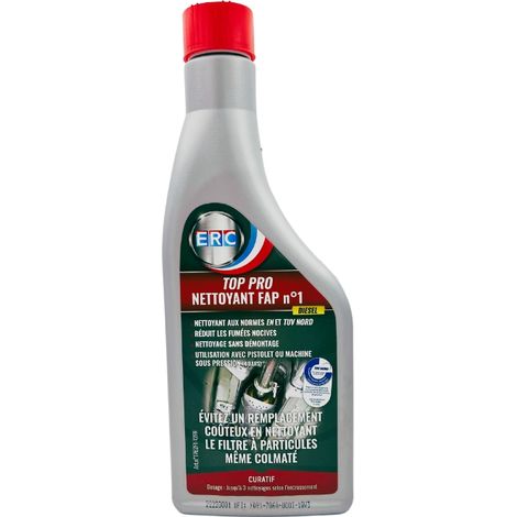 TOP PRO Nettoyant FAP n°1, Évite un remplacement coûteux en nettoyant le filtre à particule même colmaté - Additif Pro (1l)