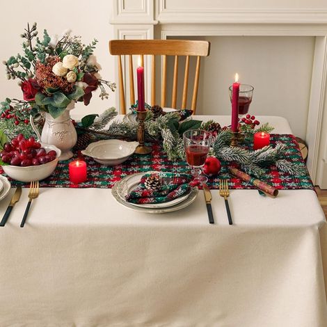 Runner da tavolo con fiocco di neve, tovaglietta per matrimoni, tavoli da pranzo, Natale, feste, decorazione per la tavola di Natale, 40x200 cm (1/5)