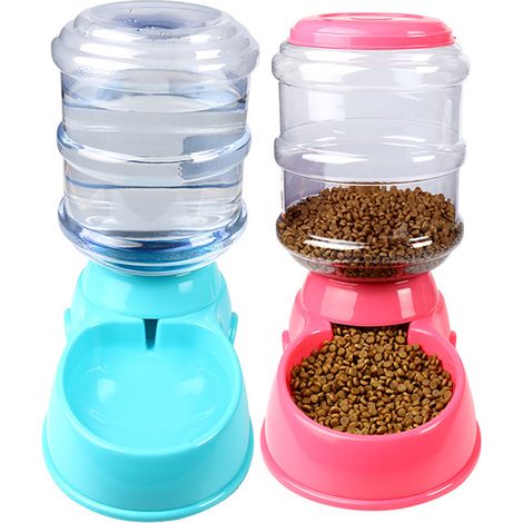 Distributeur automatique eau nourriture pour animal 3.8L grand capacité distributeur gravité bol nourriture eau pour chat chien (1/5)