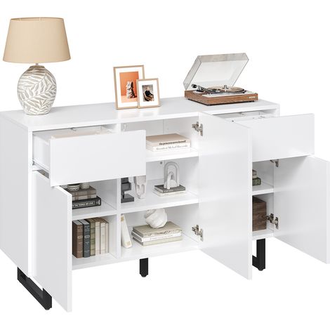 PLACARD MODERNE FONCTIONNEL ORGANISATEUR SPACIEUX Bois d'ingénierie Blanc 120,00 x 40,50 x 75,00 cm (1/5)