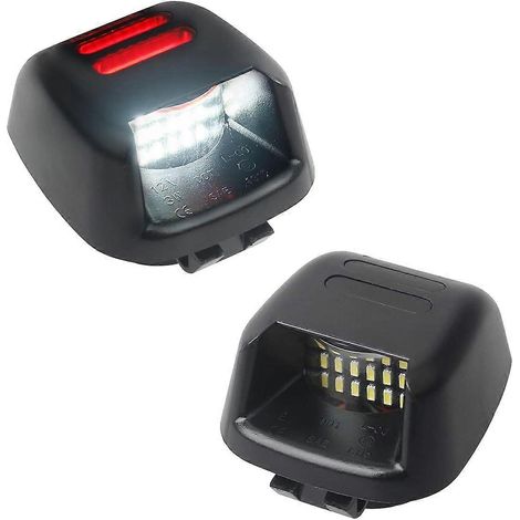 Rote LED-Kennzeichenbeleuchtung, 2 Stück, SMD-Röhrenbirne für Navara D40, hintere Kennzeichenbeleuchtung, mineralisierte Kennzeichenbeleuchtung, 2er-Set, kompatibel mit Nissan Pickup, LED-Kennzeichenb (1/5)