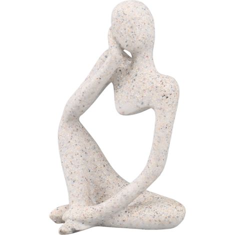 La statue du Penseur, représentation abstraite d'un penseur, convient à la décoration des salons, des bureaux et des bibliothèques. Fabriquée en grès. (1/5)