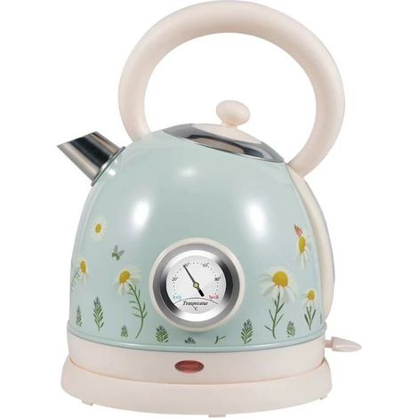 VURAHOME – Elektrischer Wasserkocher im Retro-Look, blau, aus Edelstahl 304 (1/5)