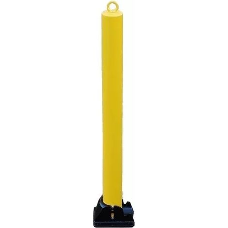 Poteau rabattable 900-76-Y JAUNE (clefs distinctes) avec oeillet (1/5)