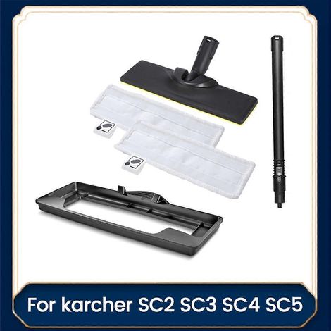 Tête de brosse pour sols avec rallonge en tissu et patin pour tapis, compatible avec les nettoyeurs vapeur SC1, SC2, SC3, SC4 et SC5. (1/5)