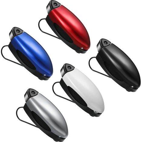 Auto-Sonnenbrillenhalter – Sonnenblende – mit Kartenclip – Schwarz – Universal