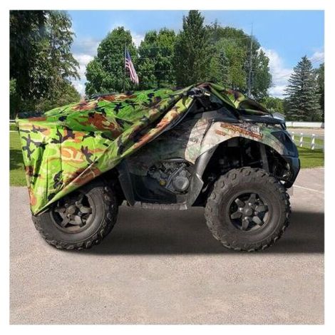 ATV Housse Extérieure pour Quad Bache de Protection Camping VTT Moto Etanche Anti -UV Imperméable 210D Camouflage 210120115CM (1/5)