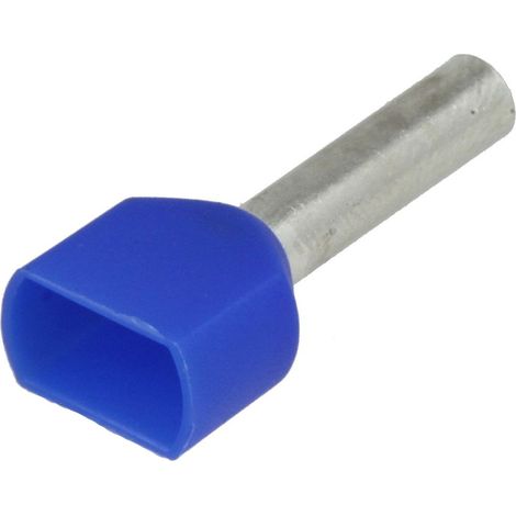 Embout de câble double galvanisé 2 x 2,5 mm² x 21,5 mm isolé