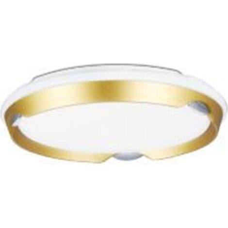 TRADE SHOP - Plafoniera Led Rotonda Da Soffitto Cerchio Oro Bianco 60w Luce Fredda 6500k 69730 - (1/3)