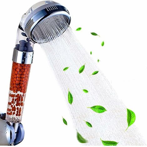 Pommeau de Douche, Pommeau Douche avec Augmentation de Pression, Pommeau Douche Anti Calcaire avec économiseur d'Eau Haute Pression Filtre à Système de Filtrage Ionique Pommeau Douche avec Filtre