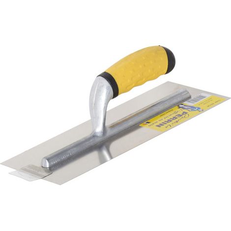 Platoir métallique 28 cm en acier inox – Poignée ergonomique pour confort – Épaisseur 0.6 mm pour finition précise – Outils Perrin