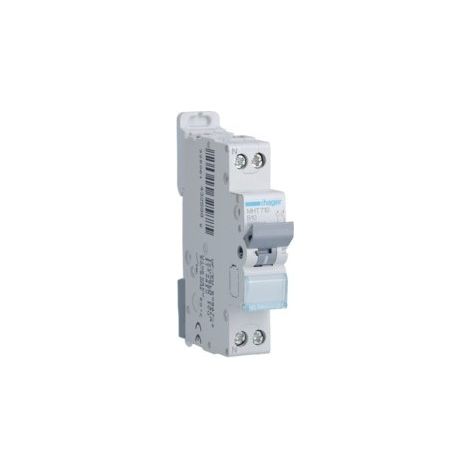 Disjoncteur 1P+N 4.5-6kA courbe B 10A 1 module HAGER MHT710 (1/2)