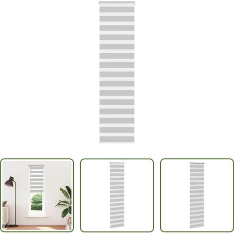 vidaXL Stoffrollo - Doppelrollo Hellgrau 55x230 cm Stoffbreite 50,9 cm Polyester (1/5)