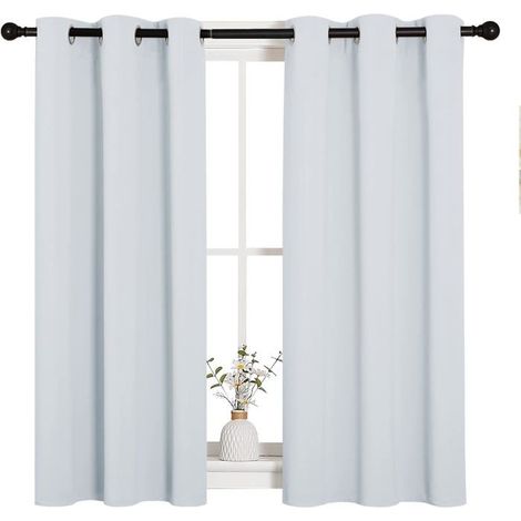 Double rideaux occultants gris clair , 2 panneaux 42 x 84 pouces (1/5)