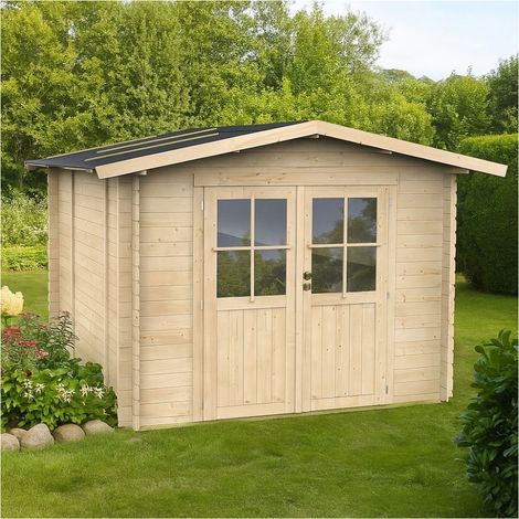 Casetta in legno Per Attrezzi Willa 215x249 cm con porta doppia finestrata (1/5)