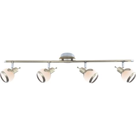 Design Decken Leuchte Esszimmer Glas Strahler Spot Balken Leuchte verstellbar
