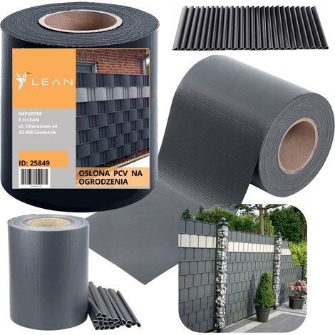 Nastro di protezione UV per recinzioni, 20 clip, grigio, 450 g/m², 19x35 m (1/5)