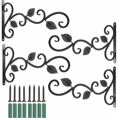 Wall hanging hook plant bracket4 pieces of 11.8 inch (about 30 cm) iron hook screws, decorative planting Object hook (1/4)