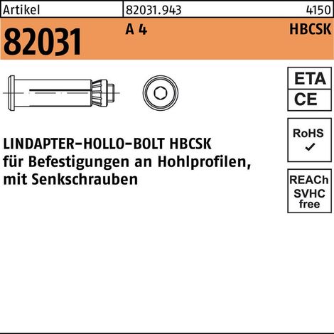 ART 82031 LINDAPTER-Hollo-Bolt A 4 HBSTCSK 08-Größe 1 S (1/2)