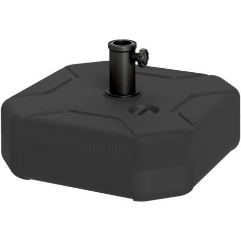 Pied de parasol lestable jusqu'à 25 kg, support carré pour parasols de 38/48 mm (1/5)