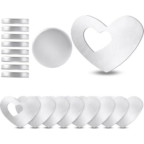 lalago Lot de 8 poids de nappe magnétiques extra lourds - Support magnétique - Motif cœur - En acier inoxydable - Pour nappe, rideaux (1/5)