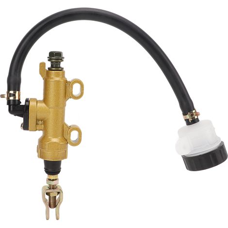 Kit de Maître-Cylindre de Frein Arrière Moto avec Réservoir, Hydraulique, Universel pour Moto Tout-Terrain et Quad, Coupelle d'Huile Ronde (1/5)