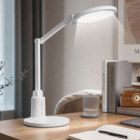 Lampada LED ricaricabile per studenti, protezione oculare Ra≥95, 3 temperature di colore, 4 livelli di luminosità, tipo C, modello XH6000 (1/4)