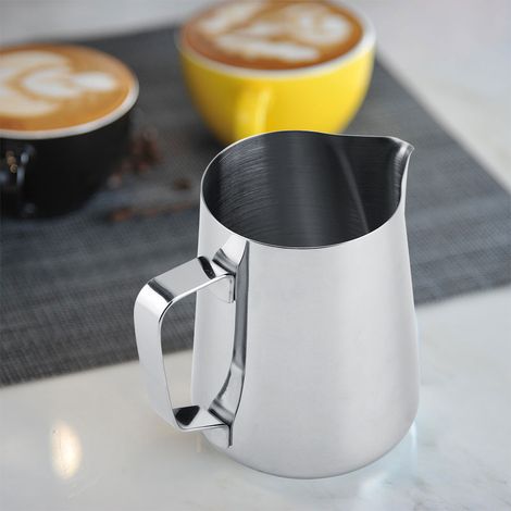 Gobelet doseur 600ml en acier inoxydable, pichet à lait pour mousse latte art, tasse verseuse barista café. (1/3)