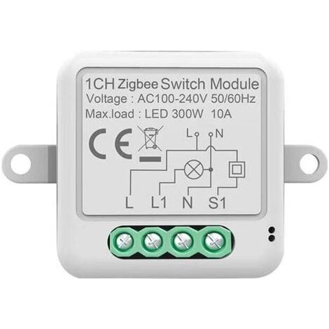 Smart Switch ZigBee interrupteur à distance module interrupteur invisible Zero Fire interrupteur caché minuterie (1/5)