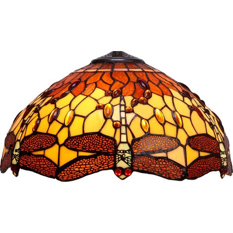 Abat-jour Tiffany en vrac série Belle Amber D-40cm