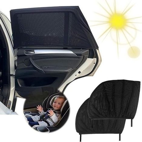 Sonnenschutz für Babys und Haustiere, 2-teilig, UV-Schutz, Moskitonetz, Universalgröße für die meisten Autos (1/2)