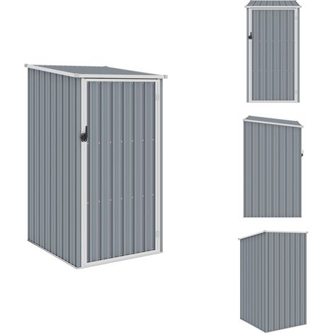 Abri de jardin Gris 87x98x159 cm Acier galvanisé - Abri De Jardin - Abri De Rangement - Abri Extérieur - Hangar Extérieur - Outillage De Jardin (1/5)